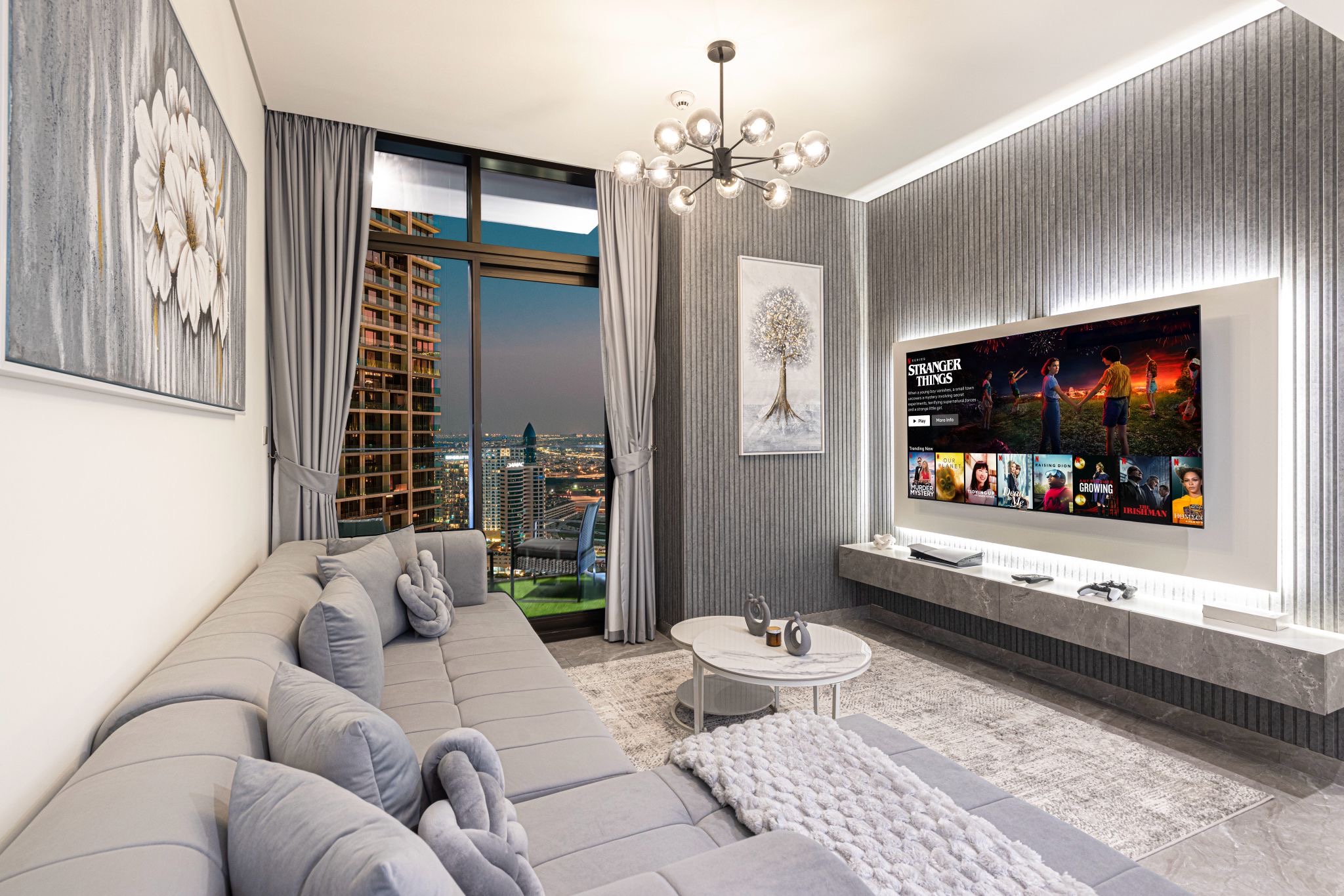 Luxury apartment living room in Dubai